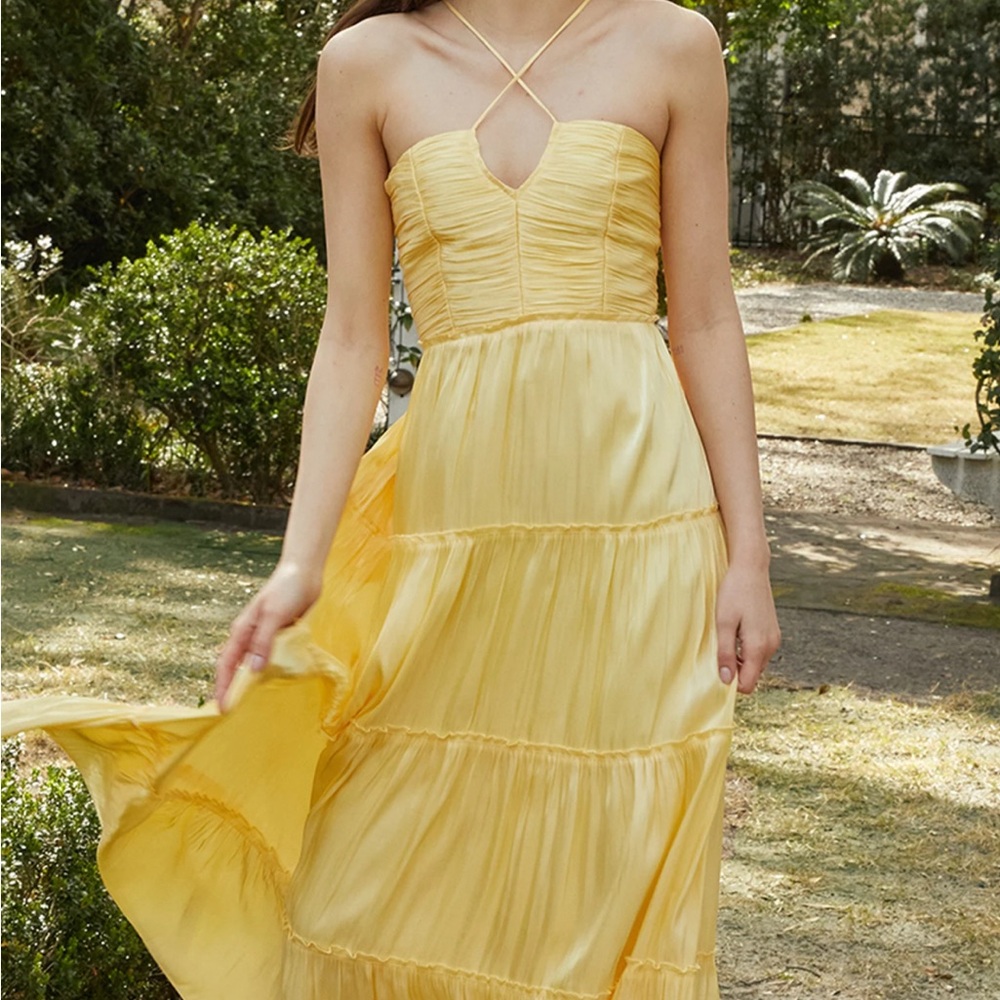 Few moda yellow east dress size small